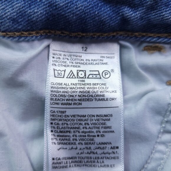 Old Navy Womens Rockstar Super Skinny Ankle Jeans 12 Distressed Light Wash - Picture 8 of 8